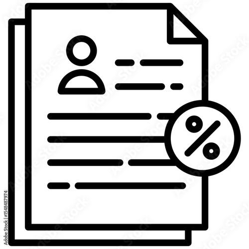Personal outline icon. Simple vector icon design in outline style. Editable vector format