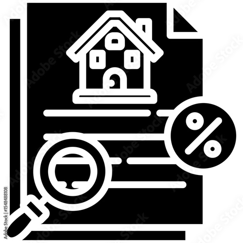 Tax audit gylph icon. Simple vector icon design in gylph style. Editable vector format