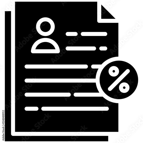 Personal gylph icon. Simple vector icon design in gylph style. Editable vector format