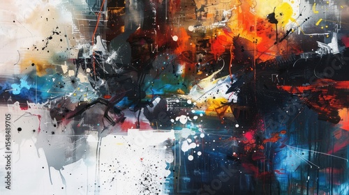 Abstract colorful painting