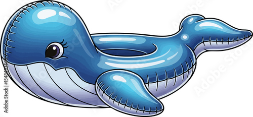 blue shark tube vector