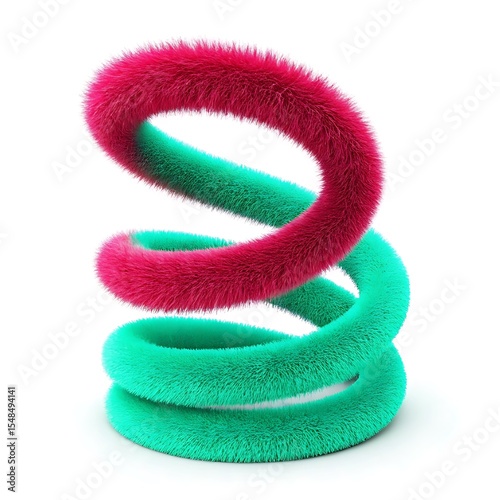 Colorful elastic rubber bands for hair, isolated as a vibrant fashion accessory