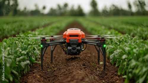 Wallpaper Mural Advanced agricultural drone surveying and monitoring a lush verdant field as part of precision farming techniques Torontodigital.ca