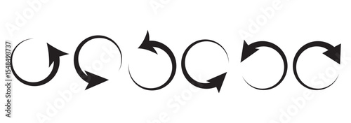 circle arrow icon isolated on white background .