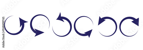 circle arrow icon isolated on white background .