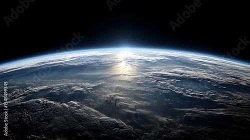 Earth View From Space Cloud Atmosphere Horizon