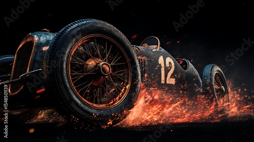 Vintage Race Car Number 12