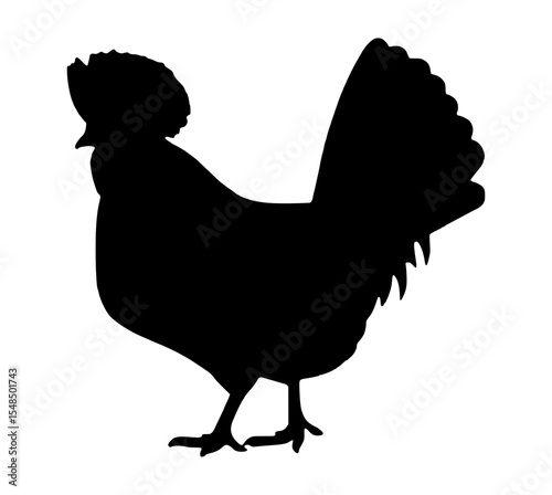 Black Rooster Silhouette