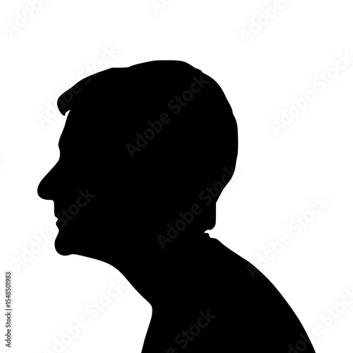 Silhouette Head Profile - Minimalist Portrait