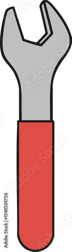 a wrench drawn from a vector image