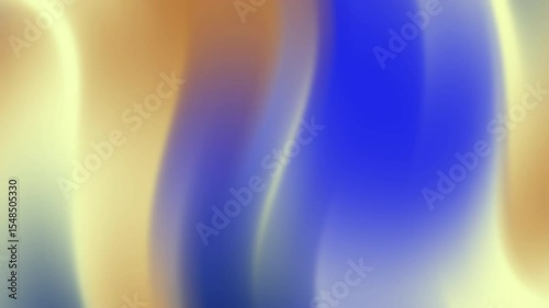 Abstract Fluid Wavy Gradient Background in Blue and Yellow Tones