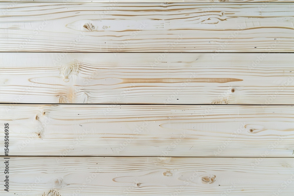 Obraz premium Top view of light wooden board background, clean plank texture, soft natural lighting, minimal shadows, perfect for mockup or product display.