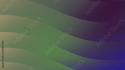 Abstract Wavy Gradient Background in Green, Purple, and Blue Hues