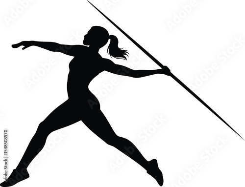 Javelin Throw Athlete Silhouette