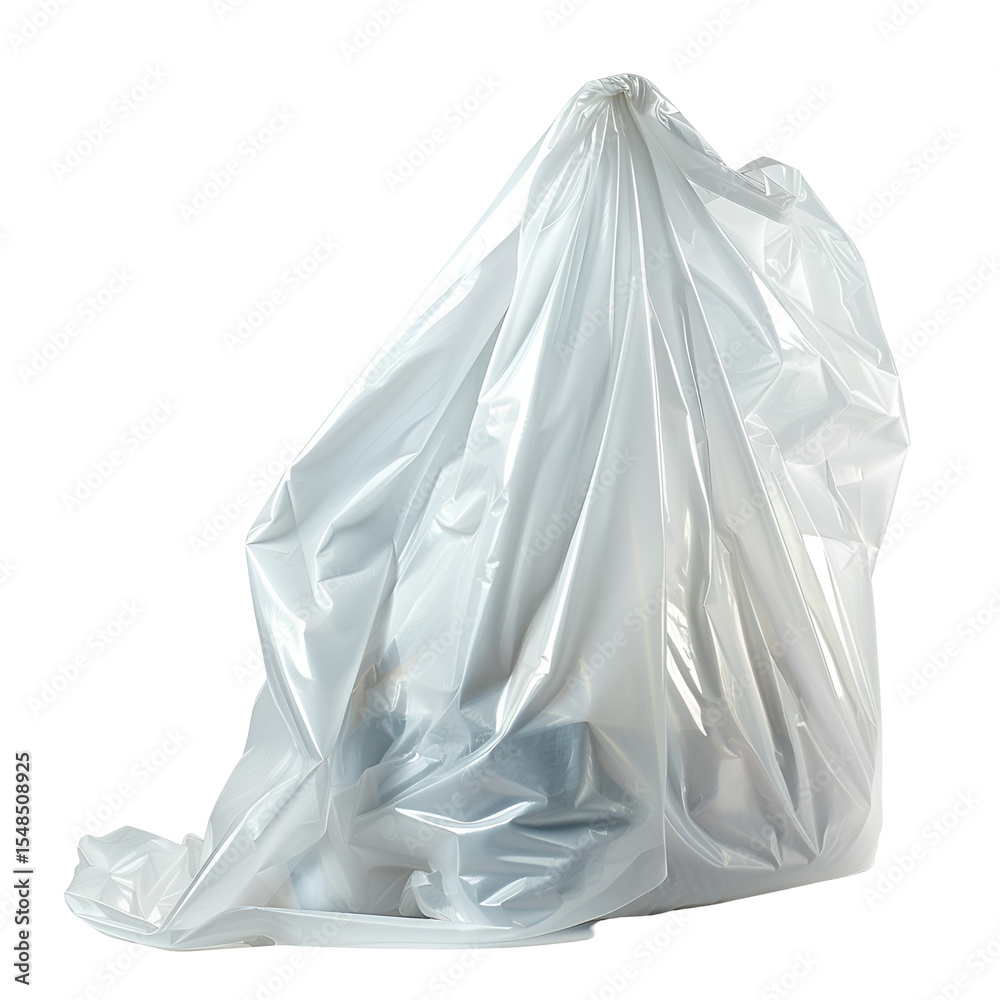 Fototapeta premium White plastic bag concealing objects