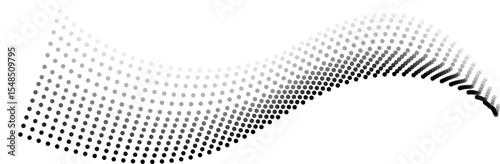 Curved lines formed by points with gradient and transparency