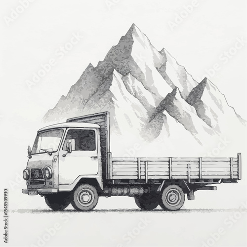 truck on the road
