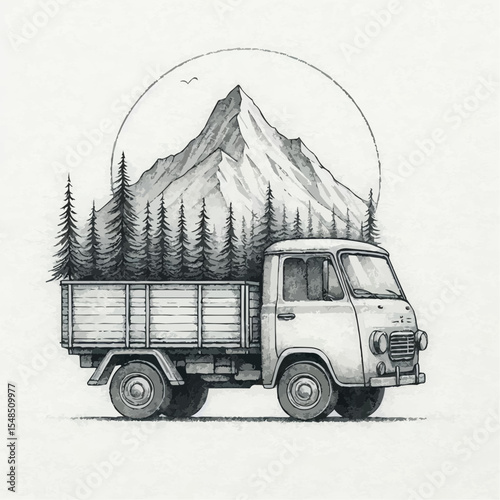 truck on the road