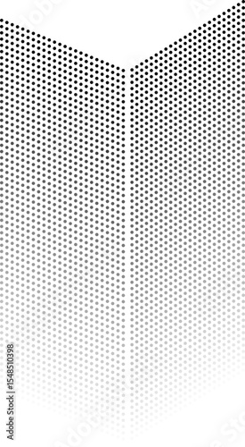 Mesh formed by points forming vertex with gradient and transparency