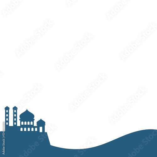 Islamic Mosque Landscape Silhouette