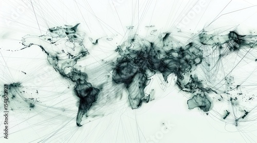 Abstract world map design
