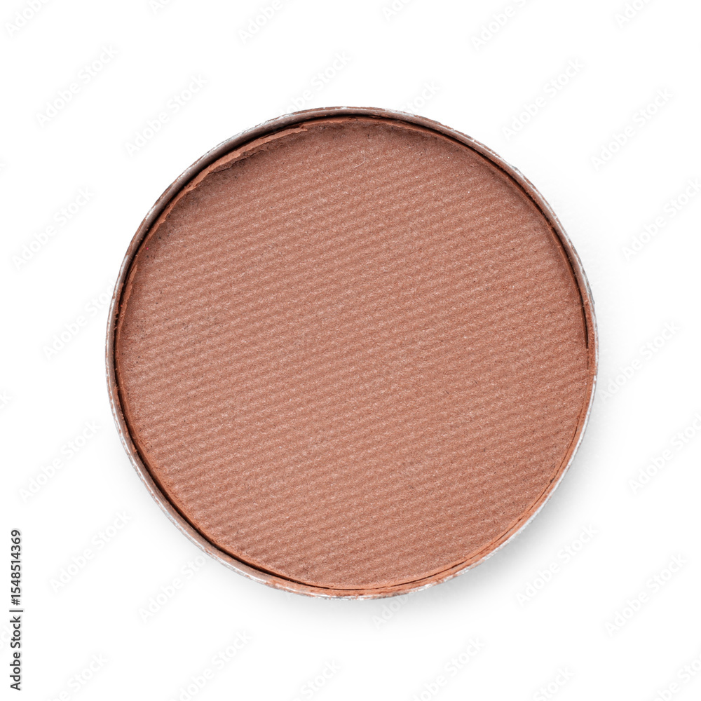 Fototapeta premium Beautiful eyeshadow refill pan isolated on white, top view