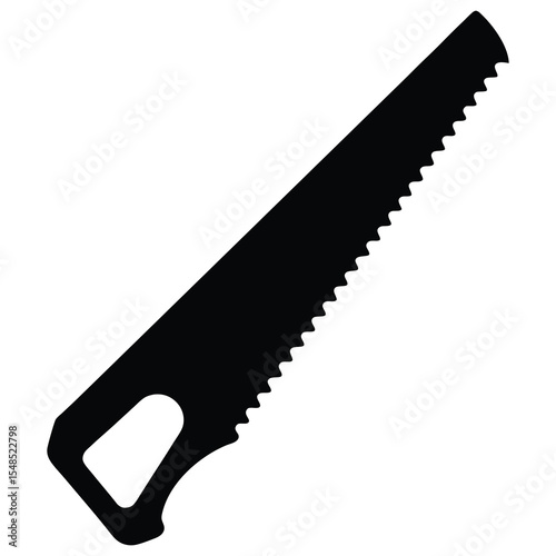 handsaw silhouette vector art illustration, hand saw vector
