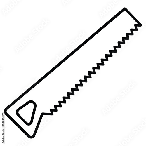 handsaw silhouette vector art illustration, hand saw vector