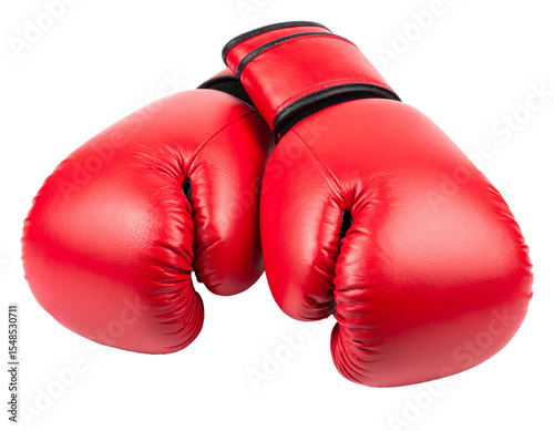 Guantes de boxeo rojos en diferentes ángulos