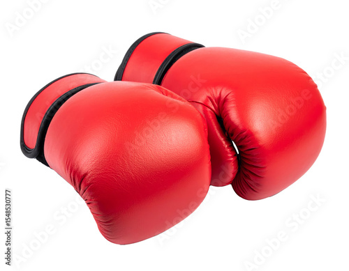 Guantes de boxeo rojos en diferentes ángulos