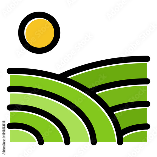 countryside landscape icon