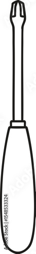 라인드로잉으로 그린 십자드라이버
Screwdriver line drawing for coloring