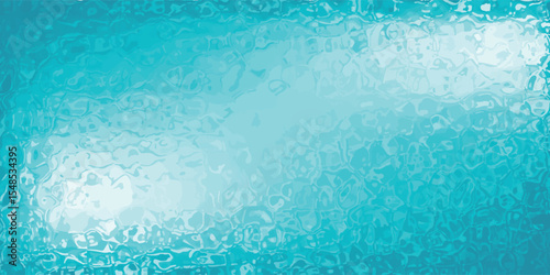 light Blue water with ripples on the surface. Defocus blurred transparent clear calm water surface texture with splashes and bubbles. Water waves with shining pattern texture background.