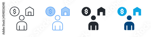 Needs Icon Set Multiple Style. Designed In Outline, Blue, Glyph, Dual Tone