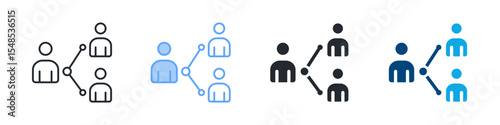 Social Icon Set Multiple Style. Designed In Outline, Blue, Glyph, Dual Tone
