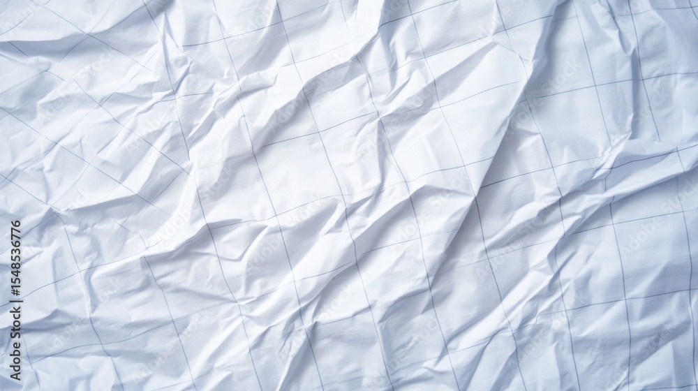Obraz premium Crumpled gridded paper texture