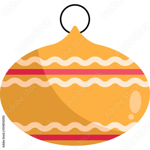 Flat style Christmas ornament balls collection