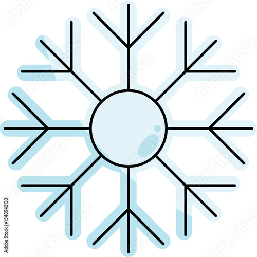 Royal Snowflake Icon for Christmas Design