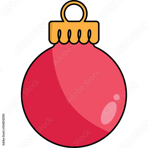 Flat style Christmas ornament balls collection