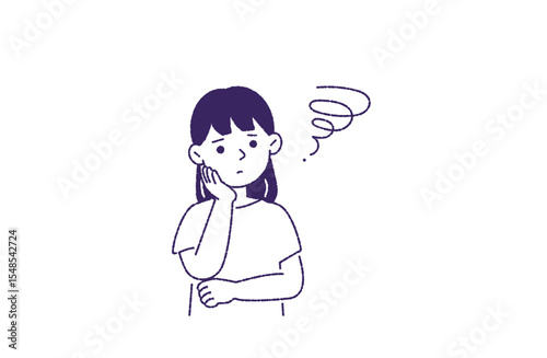 悩みや不安を感じる女性