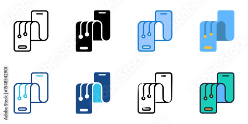 Flexible Electronics icon set multiple style collection