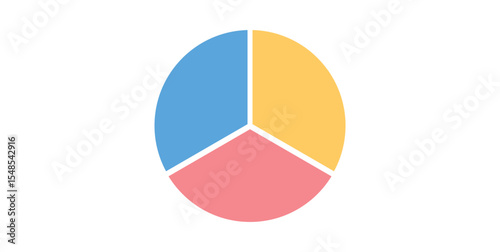 One Third Fraction Circle in Mathematics.