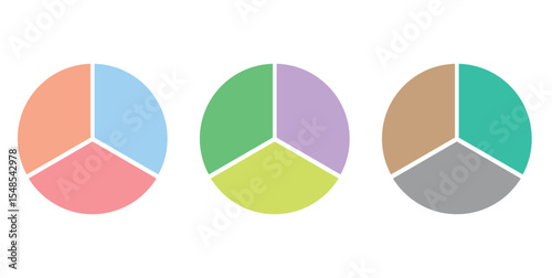 One Third Fraction Circle in Mathematics.