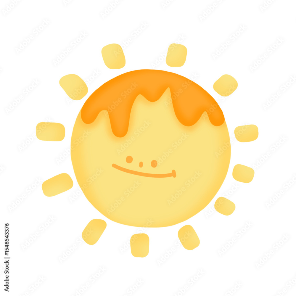 Fototapeta premium happy sun cartoon