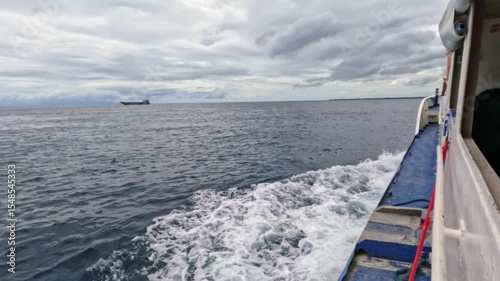 View from boat during ocean travel in the Philippines