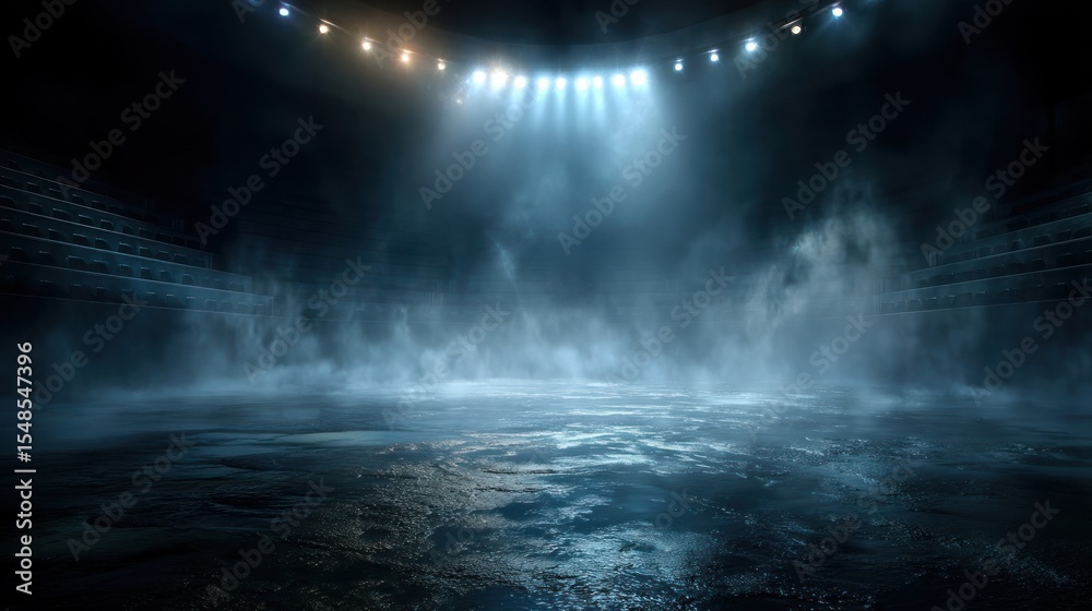 Obraz premium Dark stage lighting