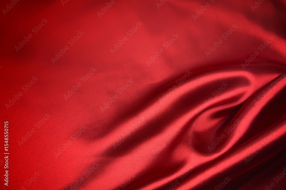 Obraz premium Glossy red silk waves creating fabric flow