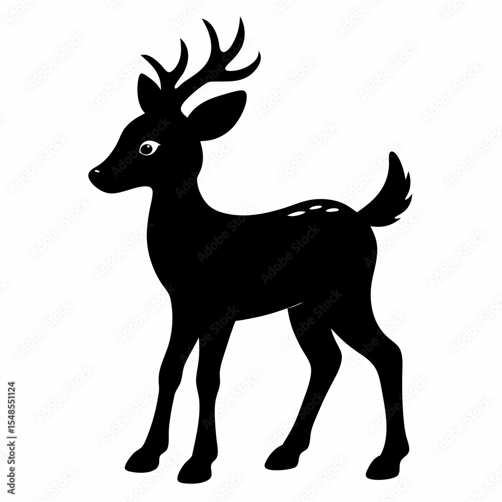 Obraz premium Caribou on white background 