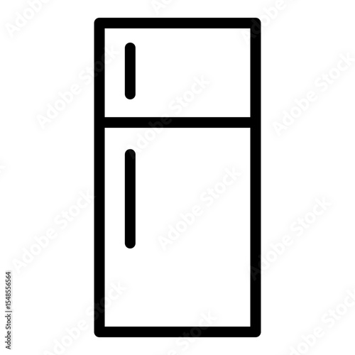 kitchen utensils outline icon. Refrigerator
