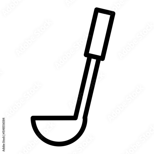 kitchen utensils outline icon. Ladle